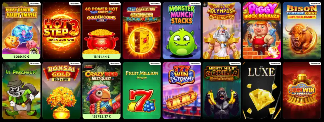 Spinit Casino sélection de machines à sous avec jackpots et nouveaux jeux